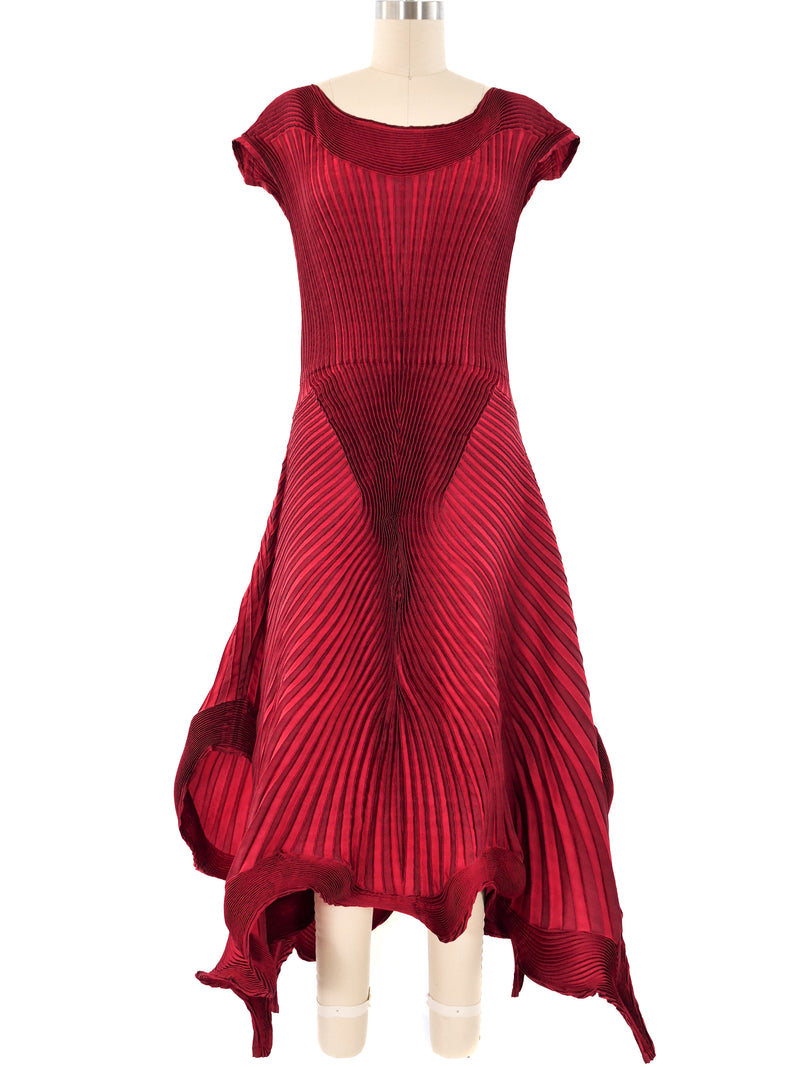 Issey Miyake Dimensional Pleated Midi Dress Dress arcadeshops.com