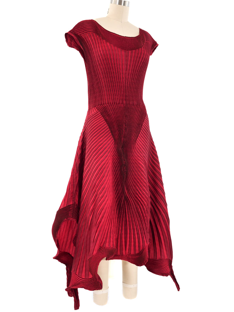 Issey Miyake Dimensional Pleated Midi Dress Dress arcadeshops.com