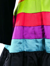 Oscar de la Renta Rainbow Banded Gown Dress arcadeshops.com