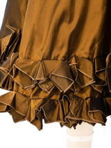 Yves Saint Laurent Ruffle Trimmed Taffeta Skirt Bottom arcadeshops.com