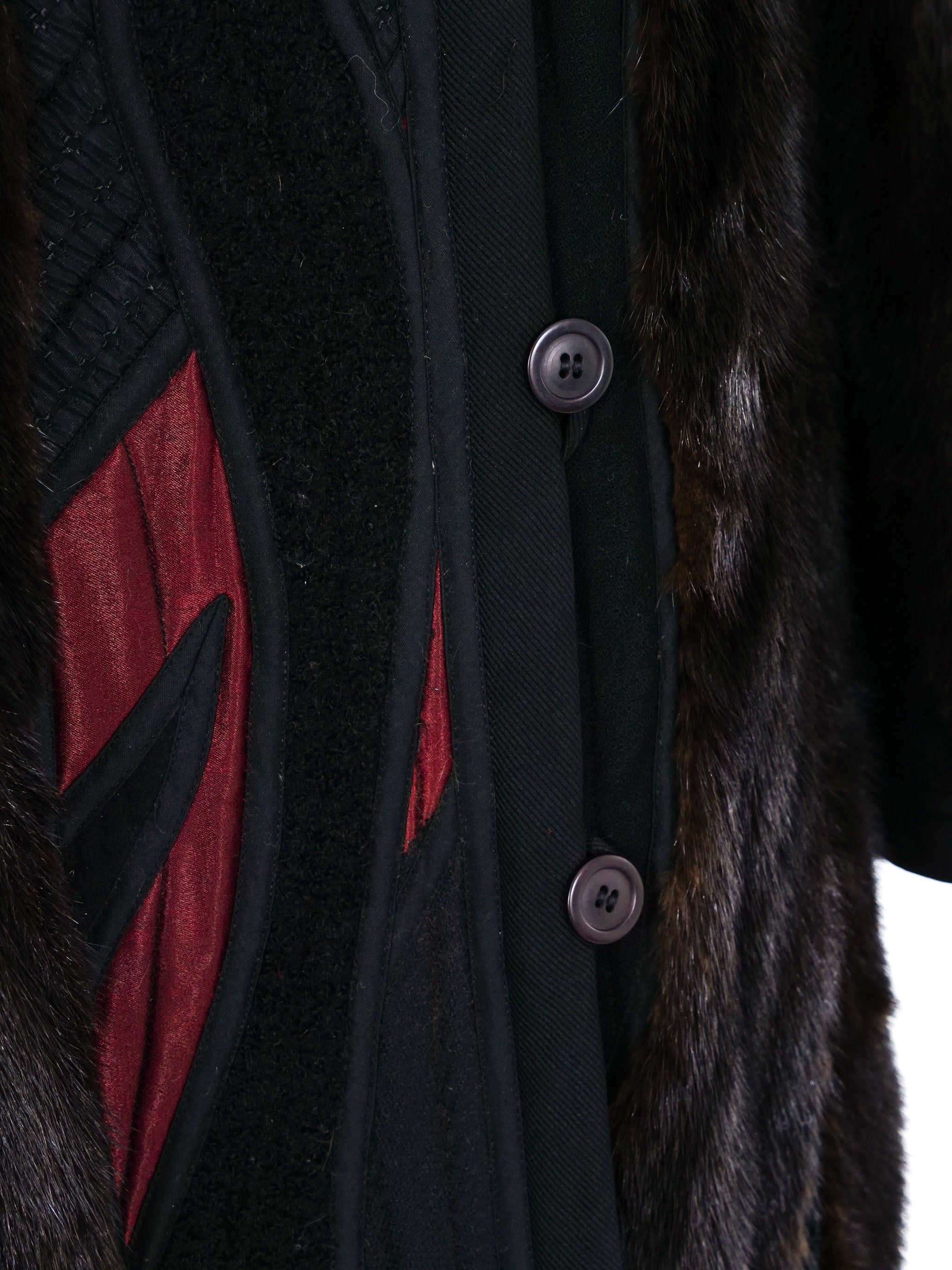 Koos Van Den Akker Patchwork Fur Maxi Coat