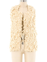 Ivory Hand Knit Vest Jacket arcadeshops.com