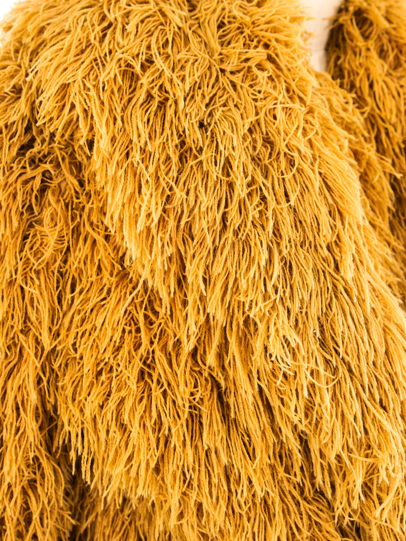 Camel Yarn Shag Jacket Jacket arcadeshops.com