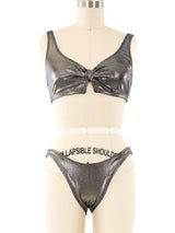 Pierre Cardin Gunmetal Bikini Suit arcadeshops.com