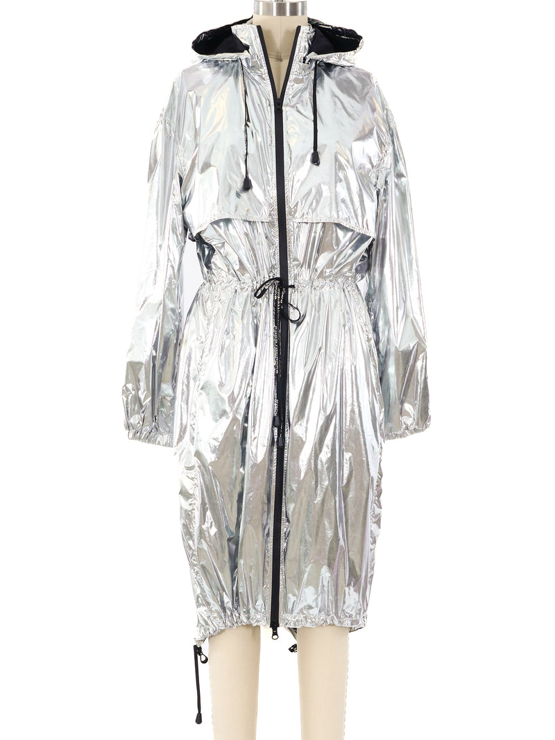 Paco Rabanne Metallic Silver Parka Jacket arcadeshops.com