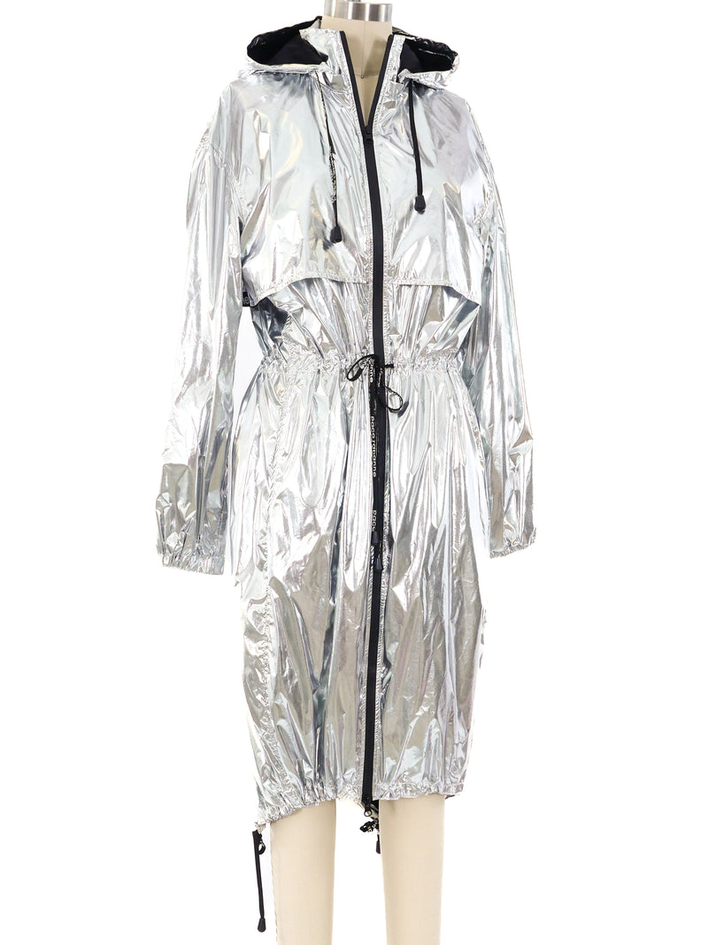 Paco Rabanne Metallic Silver Parka Jacket arcadeshops.com