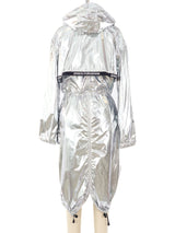 Paco Rabanne Metallic Silver Parka Jacket arcadeshops.com