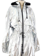 Paco Rabanne Metallic Silver Parka Jacket arcadeshops.com