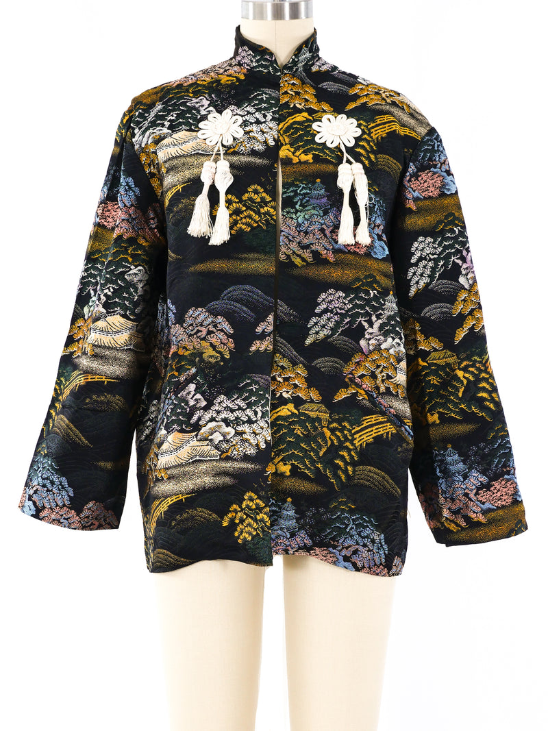 Pagoda Motif Brocade Jacket Jacket arcadeshops.com