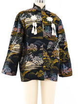 Pagoda Motif Brocade Jacket Jacket arcadeshops.com