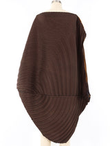 Issey Miyake Pleated Gold Sculptural Dress Dress arcadeshops.com