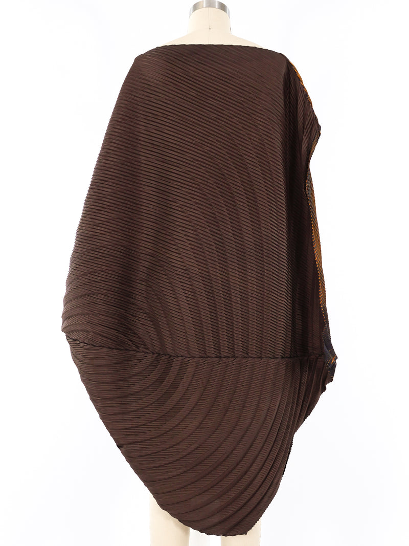 Issey Miyake Pleated Gold Sculptural Dress Dress arcadeshops.com