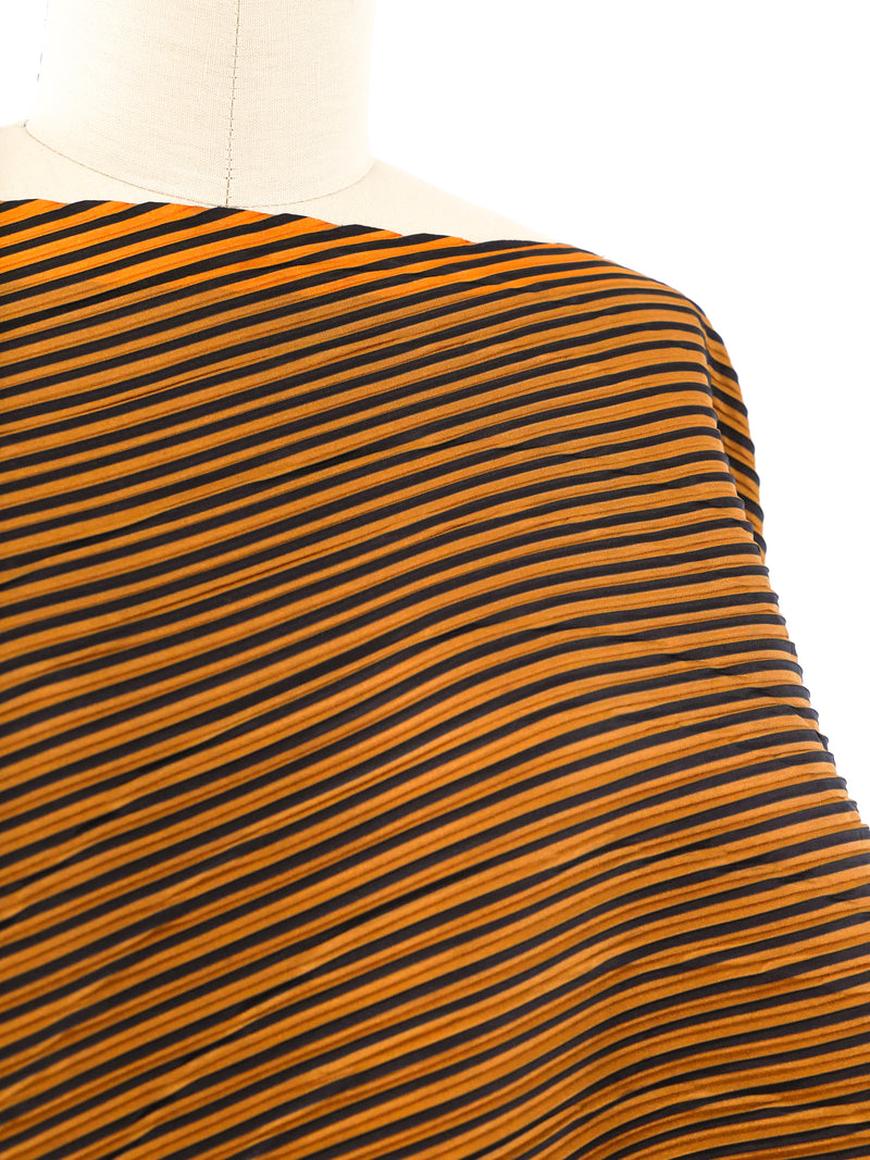 Issey Miyake Pleated Gold Sculptural Dress Dress arcadeshops.com