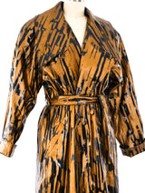 Printed Bronze Trench Coat Jacket arcadeshops.com