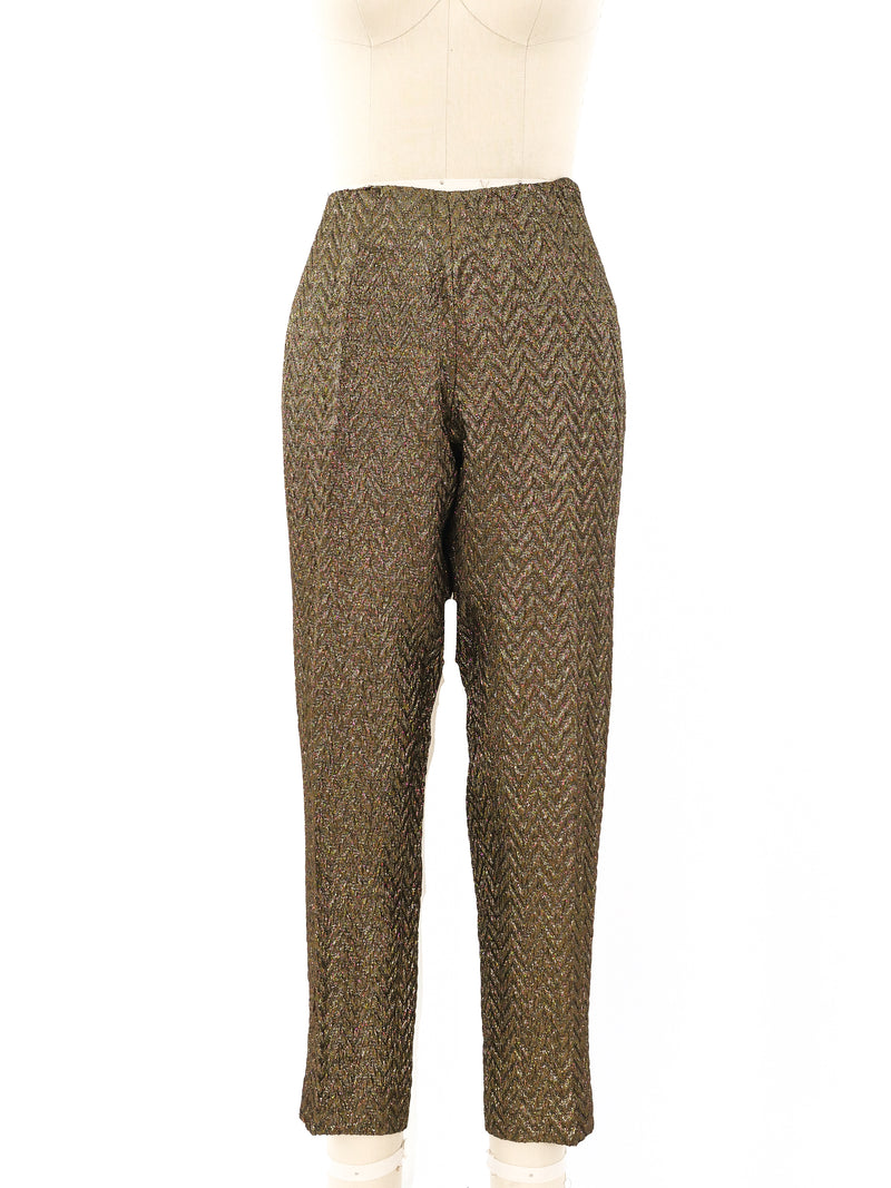 Metallic Herringbone Brocade Suit Suit arcadeshops.com