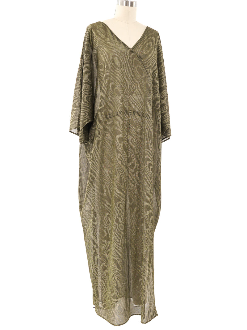 Gold Moire Caftan Dress arcadeshops.com