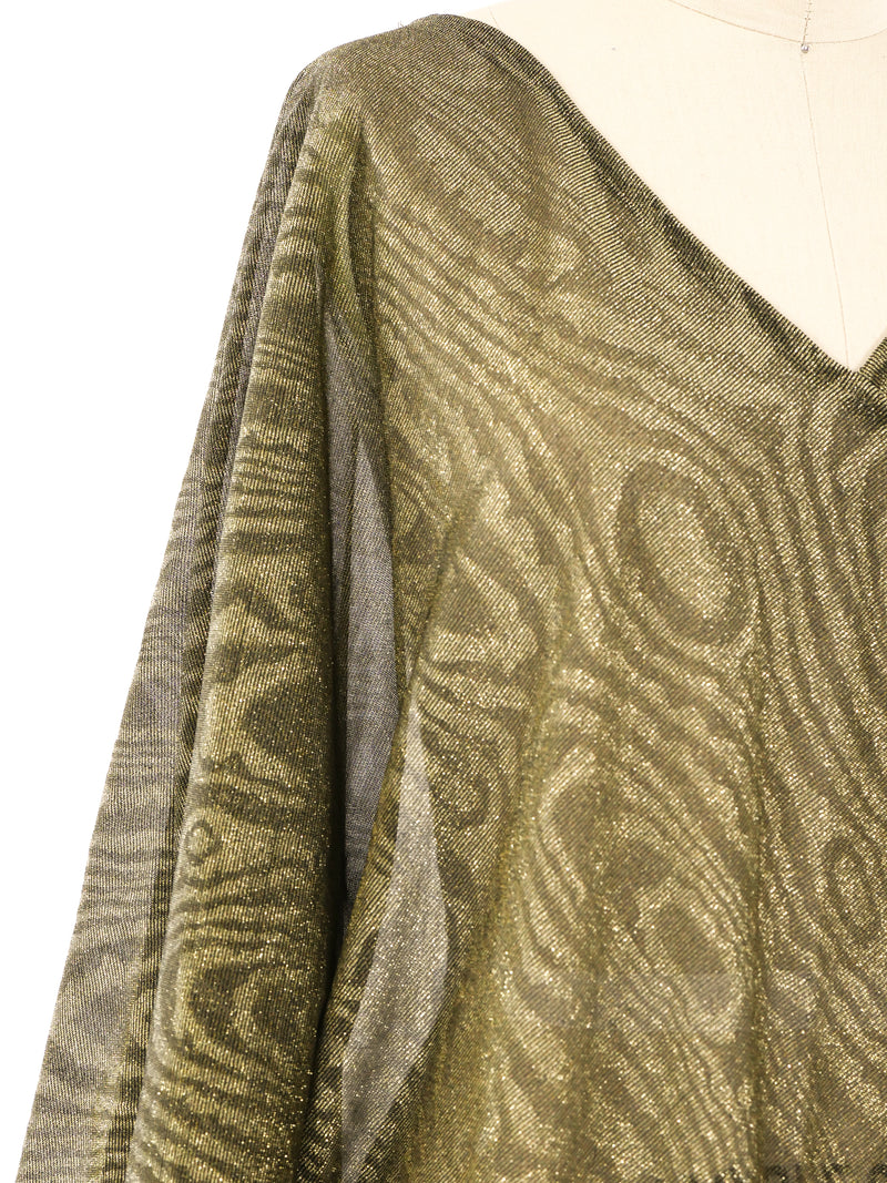 Gold Moire Caftan Dress arcadeshops.com