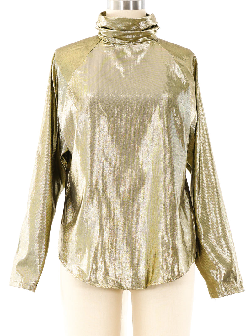 Fredericks of Hollywood Lamé Blouse Top arcadeshops.com