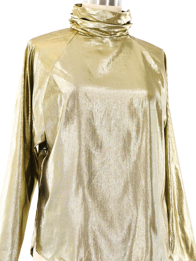 Fredericks of Hollywood Lamé Blouse Top arcadeshops.com