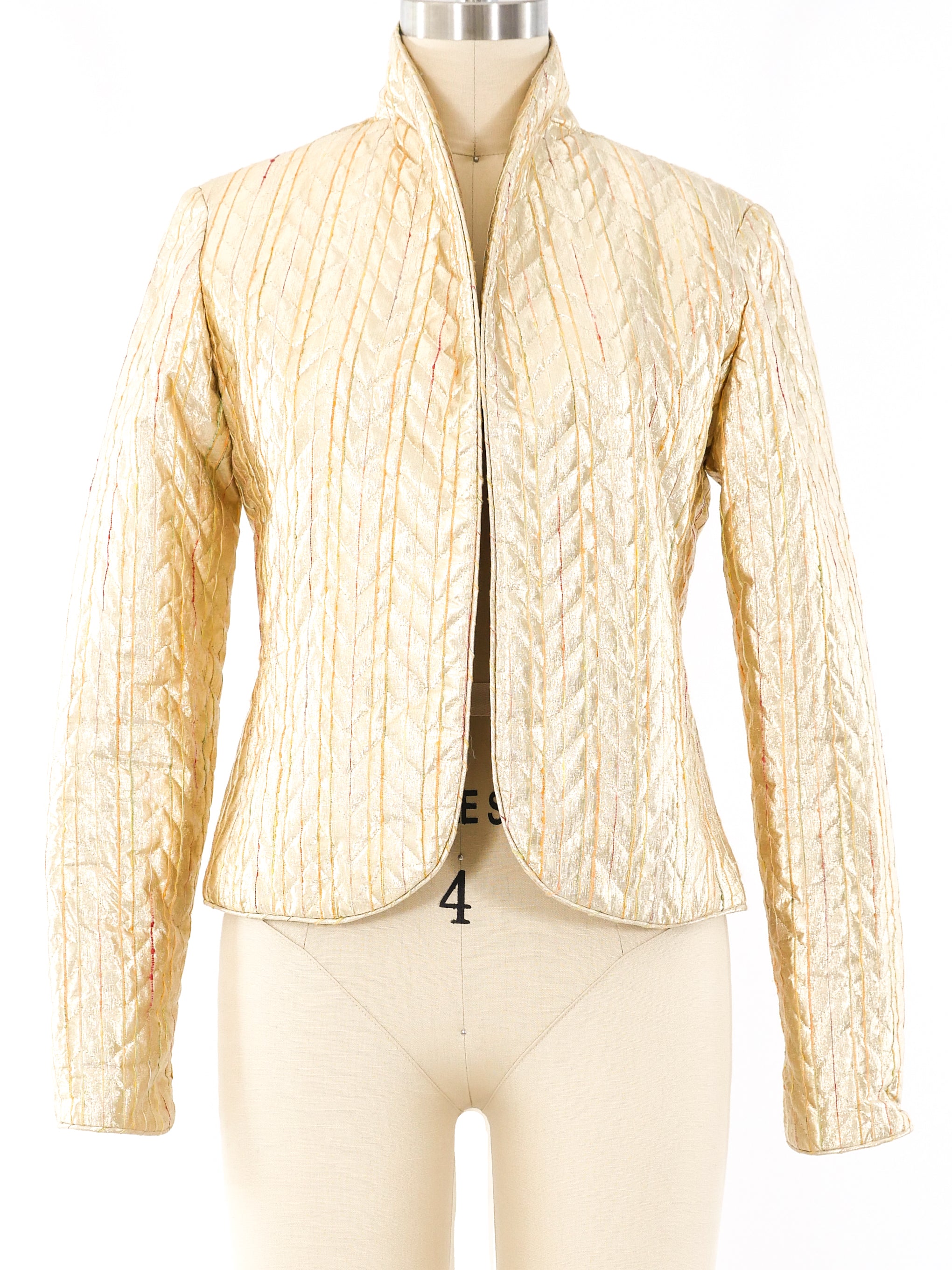 Metallic Gold Quilted Jacket