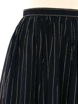 Lurex Striped Tiered Maxi Skirt Bottom arcadeshops.com