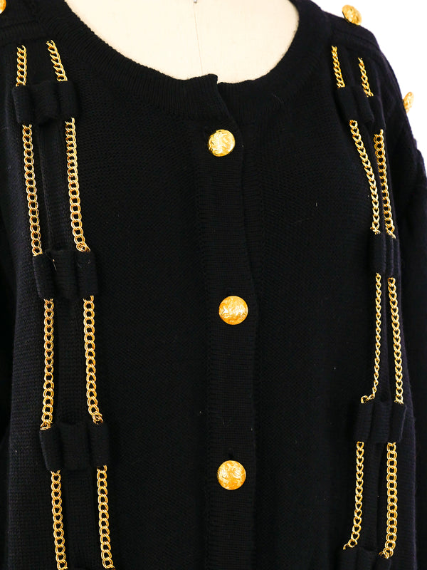 Givenchy Chain Embellished Cardigan Jacket arcadeshops.com