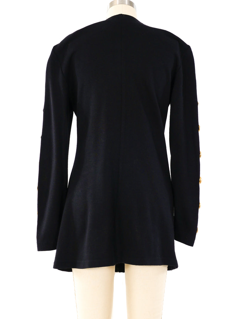 Goldtone Studded Knit Jacket Jacket arcadeshops.com