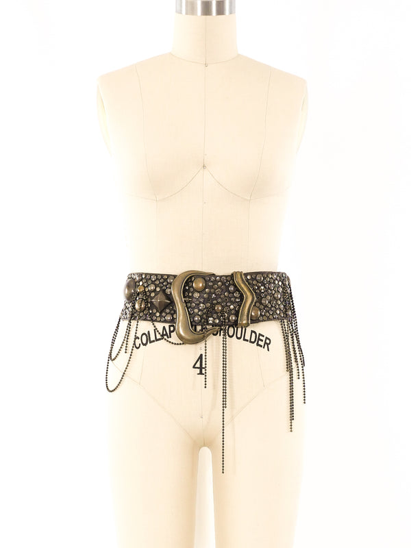 Michael Morrison Studded Leather Belt Accessory arcadeshops.com