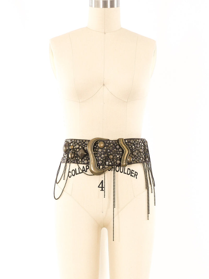Michael Morrison Studded Leather Belt Accessory arcadeshops.com
