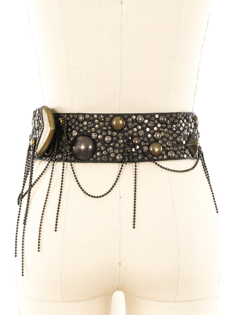 Michael Morrison Studded Leather Belt Accessory arcadeshops.com