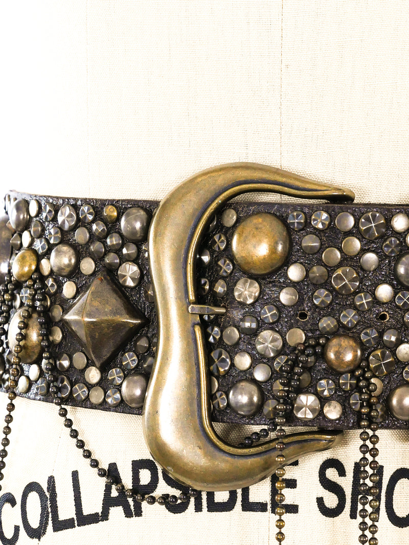 Michael Morrison Studded Leather Belt Accessory arcadeshops.com