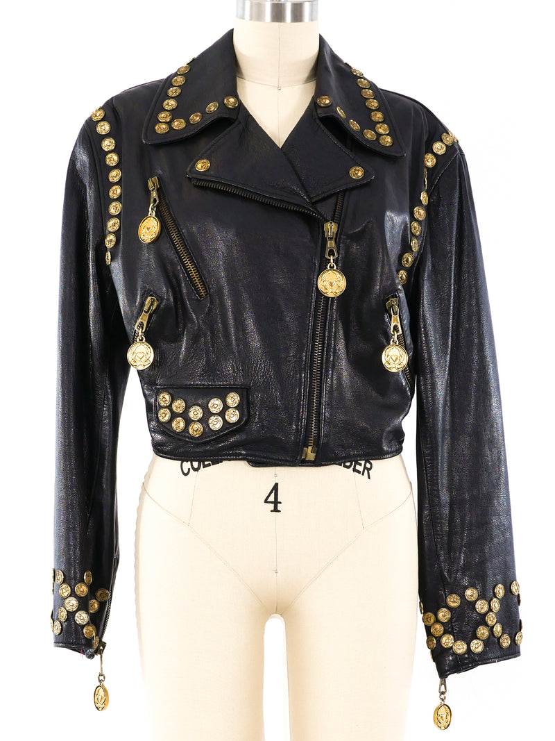Moschino Live To Love Motorcycle Jacket Jacket arcadeshops.com
