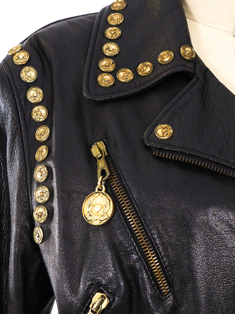 Moschino Live To Love Motorcycle Jacket Jacket arcadeshops.com