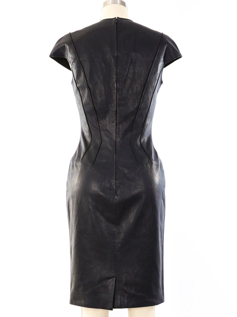 Thierry Mugler Studded Leather Dress Dress arcadeshops.com