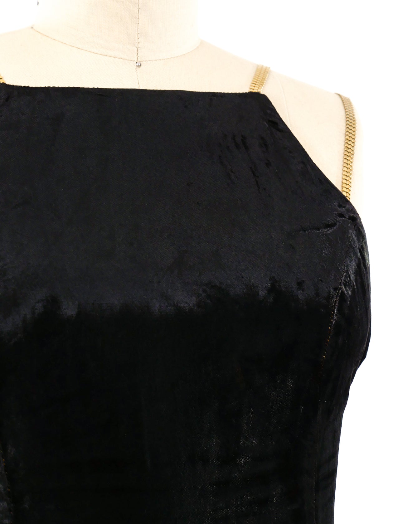 Gianni Versace Velvet and Chainmail Gown
