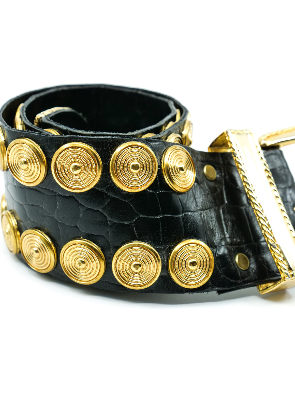 Michael Morrison Belt.  Black Leather.  3” x 37”   Closures 24” - 30”. INTACT ! michael morrison belt products for sale | eBay main image 2