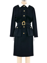 Chanel Pleated Wool Coat Dress Dress arcadeshops.com