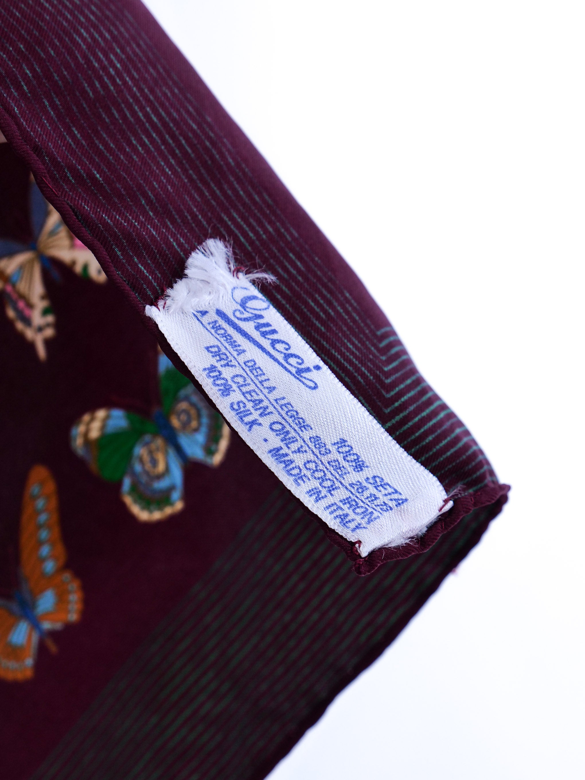 Gucci Butterfly Printed Silk Scarf