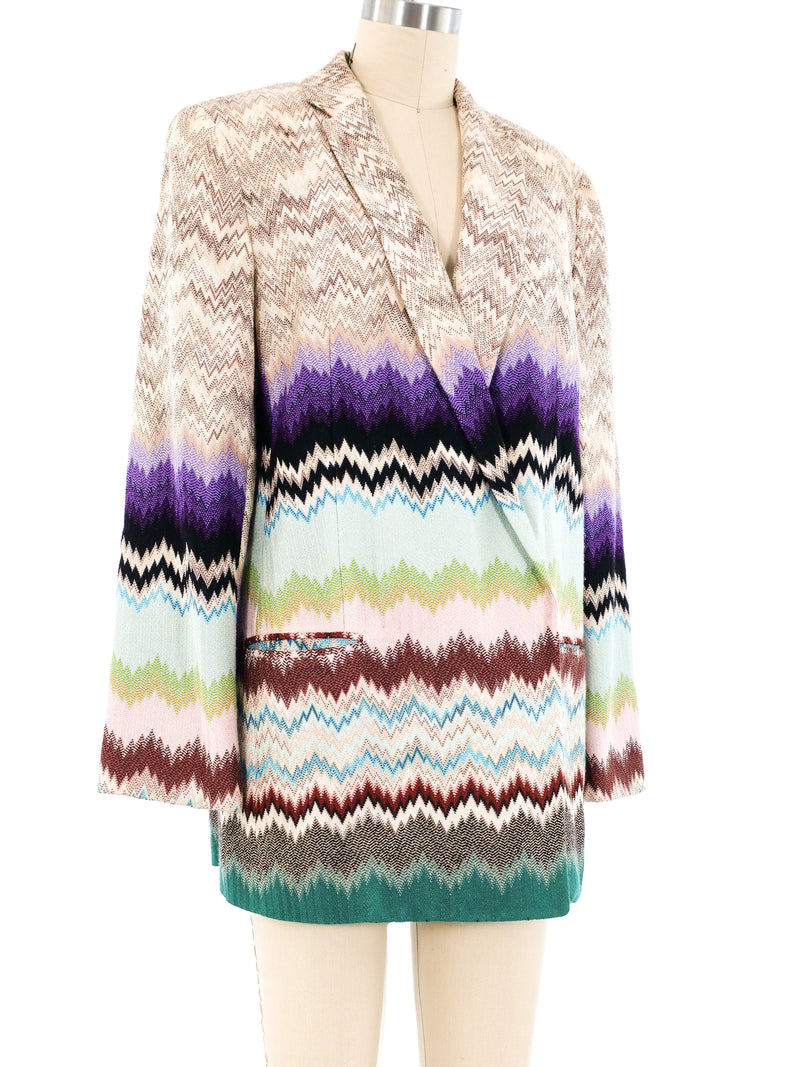 Missoni Chevron Knit Blazer Jacket arcadeshops.com