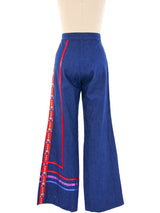 1970's Floral Ribbon Trimmed Denim Bottom arcadeshops.com