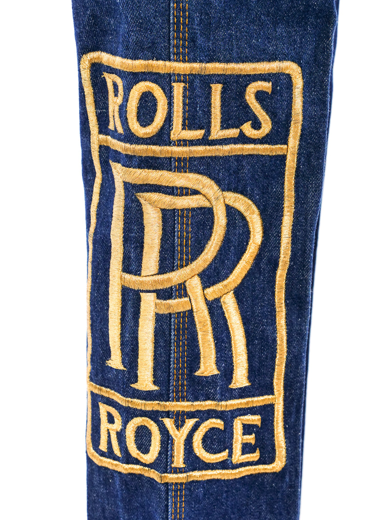 1970's Rolls Royce Embroidered Denim Bottom arcadeshops.com