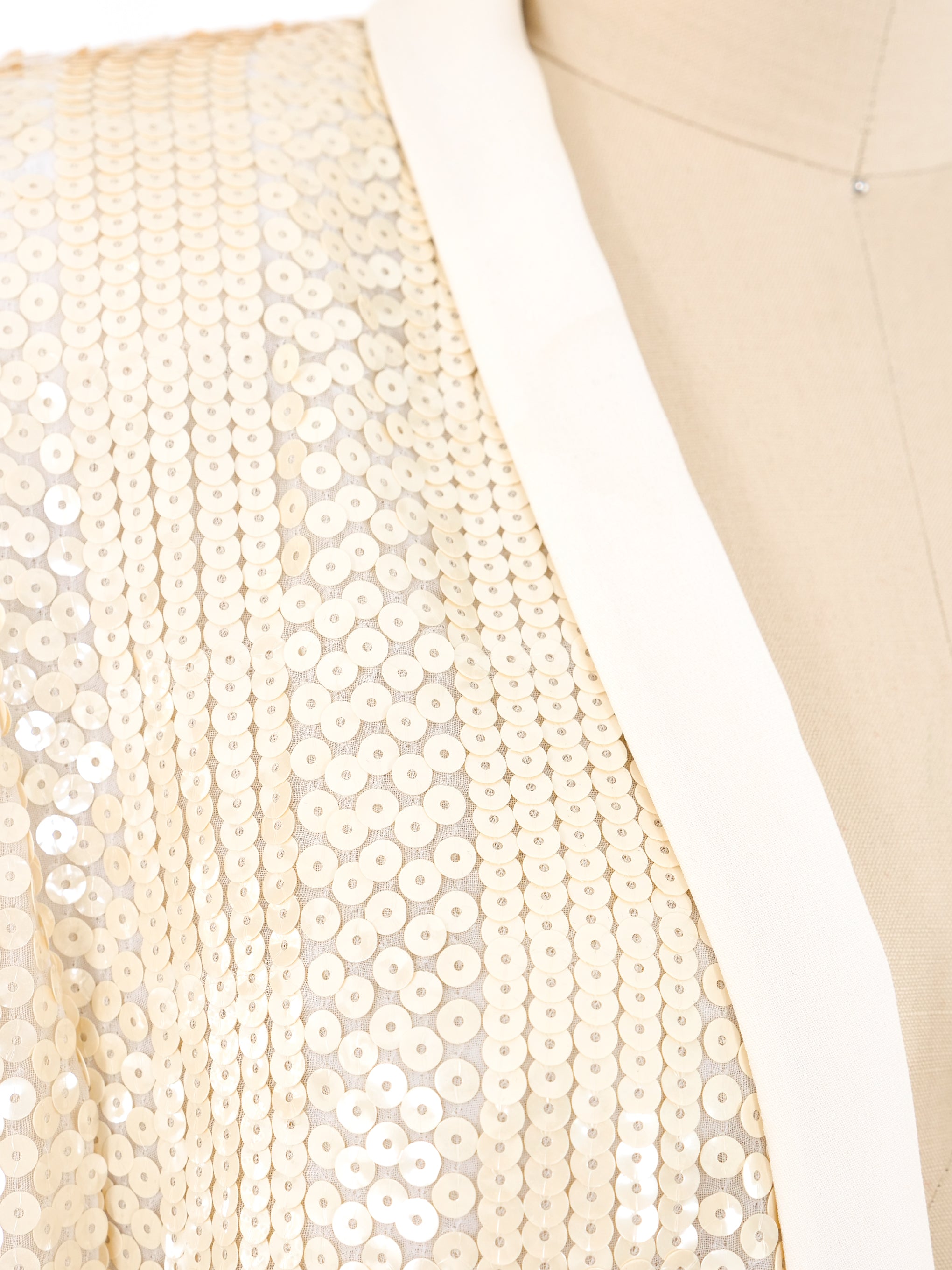 Giorgio Armani Ivory Sequin Blazer