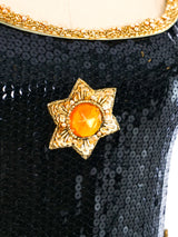 Victor Costa Jeweled Sequin Tank Dress Dress arcadeshops.com