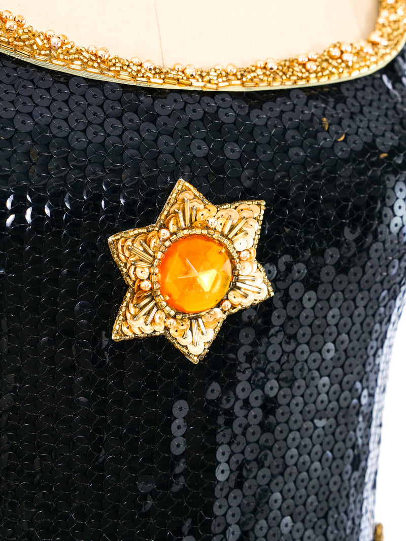 Victor Costa Jeweled Sequin Tank Dress Dress arcadeshops.com