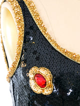 Victor Costa Jeweled Sequin Tank Dress Dress arcadeshops.com