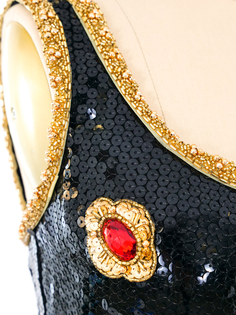 Victor Costa Jeweled Sequin Tank Dress Dress arcadeshops.com