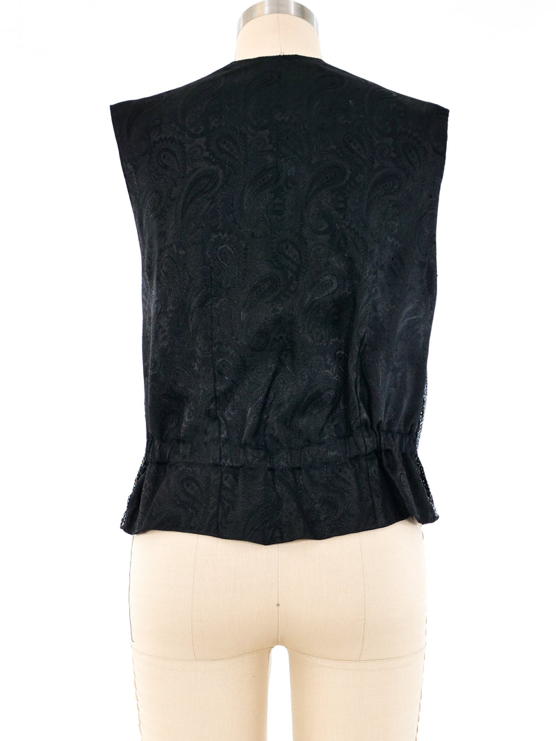 Whiting and Davis Black Chainmail Vest Top arcadeshops.com