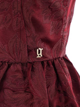 John Galliano Floral Brocade Bustier Dress Dress arcadeshops.com