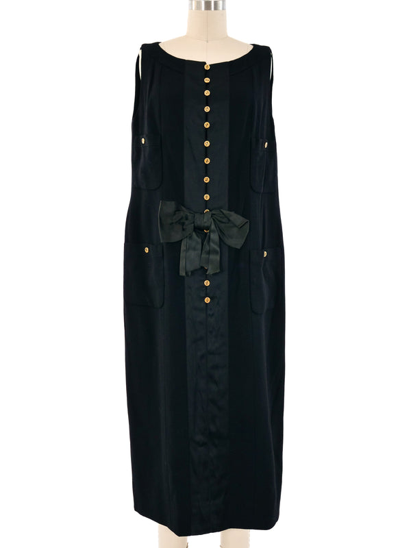 Chanel Bow Embellished Crepe Dress Dress arcadeshops.com