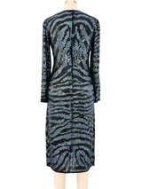 Halston Sequin Embellished Silk Dress Dress arcadeshops.com